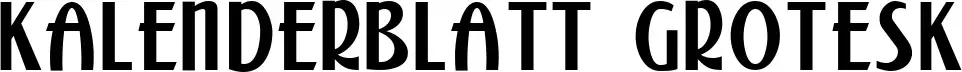 Kalenderblatt Grotesk