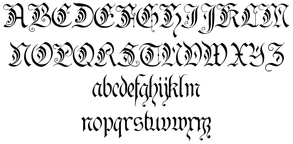 Kanzlerfont specimens