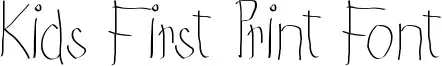 Kids First Print Font