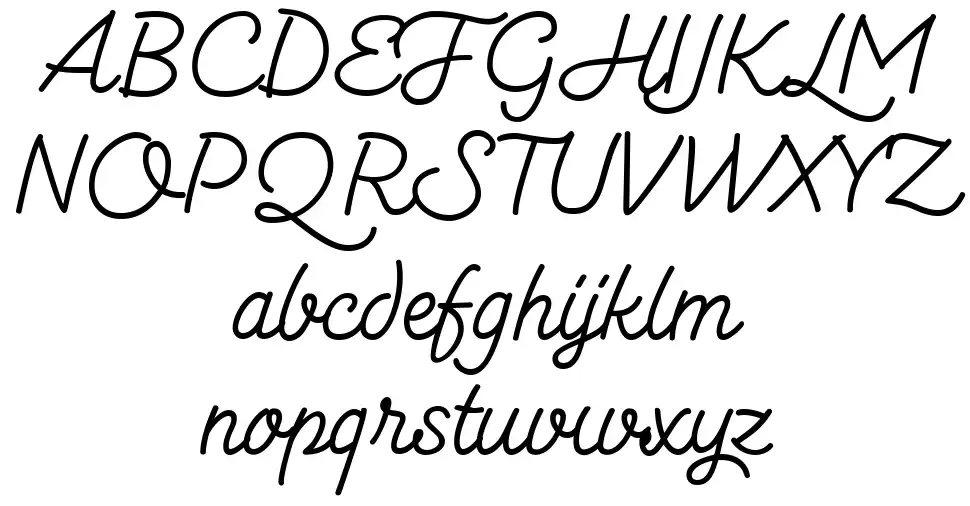 Kitten Monolinefont specimens