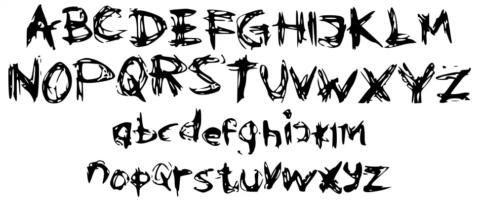 Klepto Opera Grungefont specimens