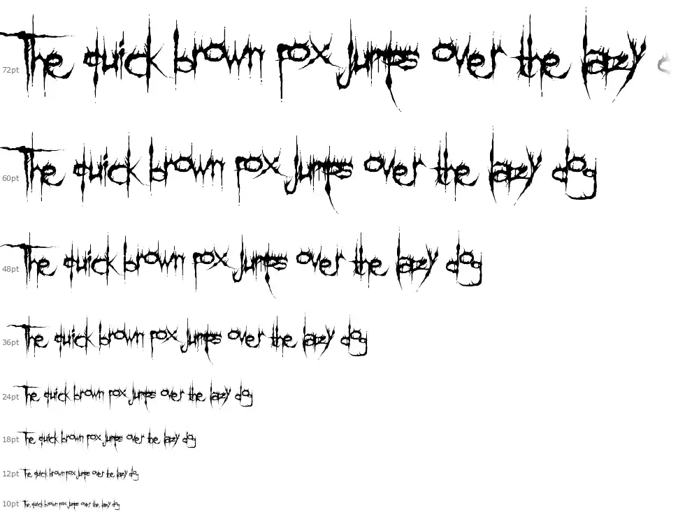 Klinge Death Brushfont waterfall