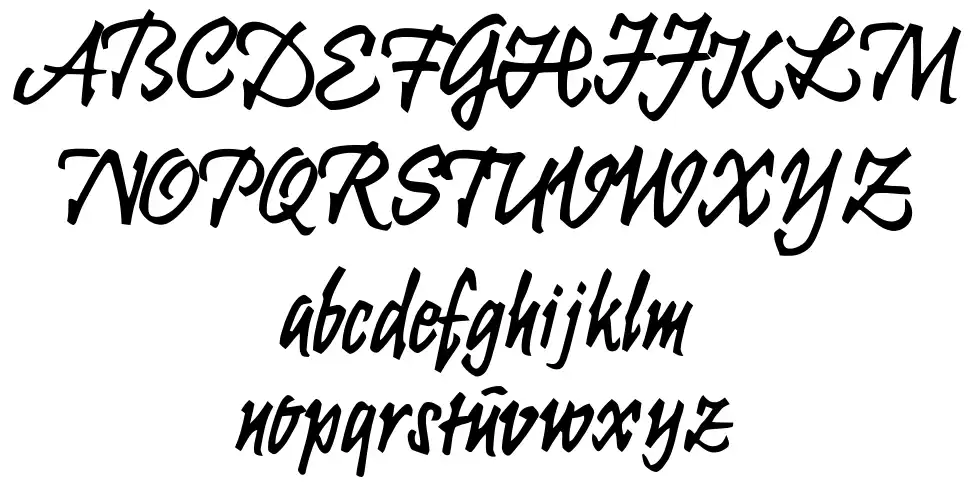 Krugmann Brushfont specimens