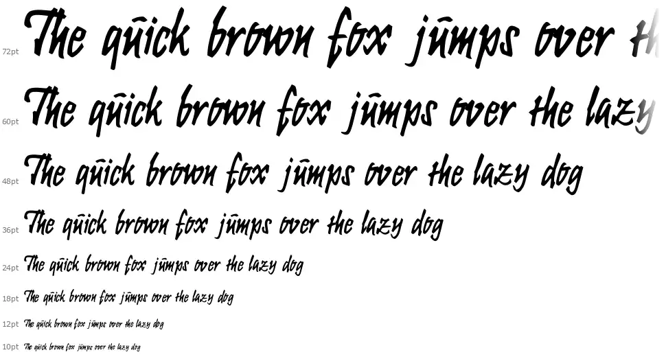 Krugmann Brushfont waterfall