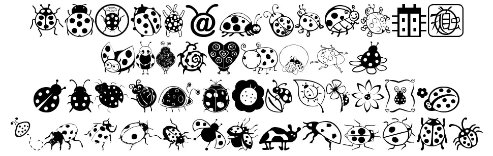 Ladybug Dingsfont specimens
