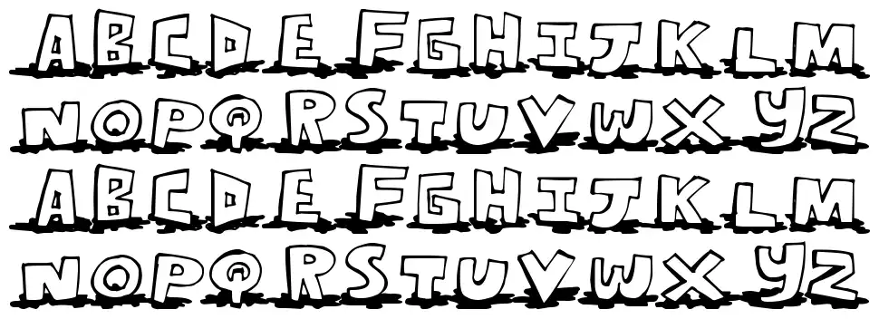 Leaking Typefont specimens