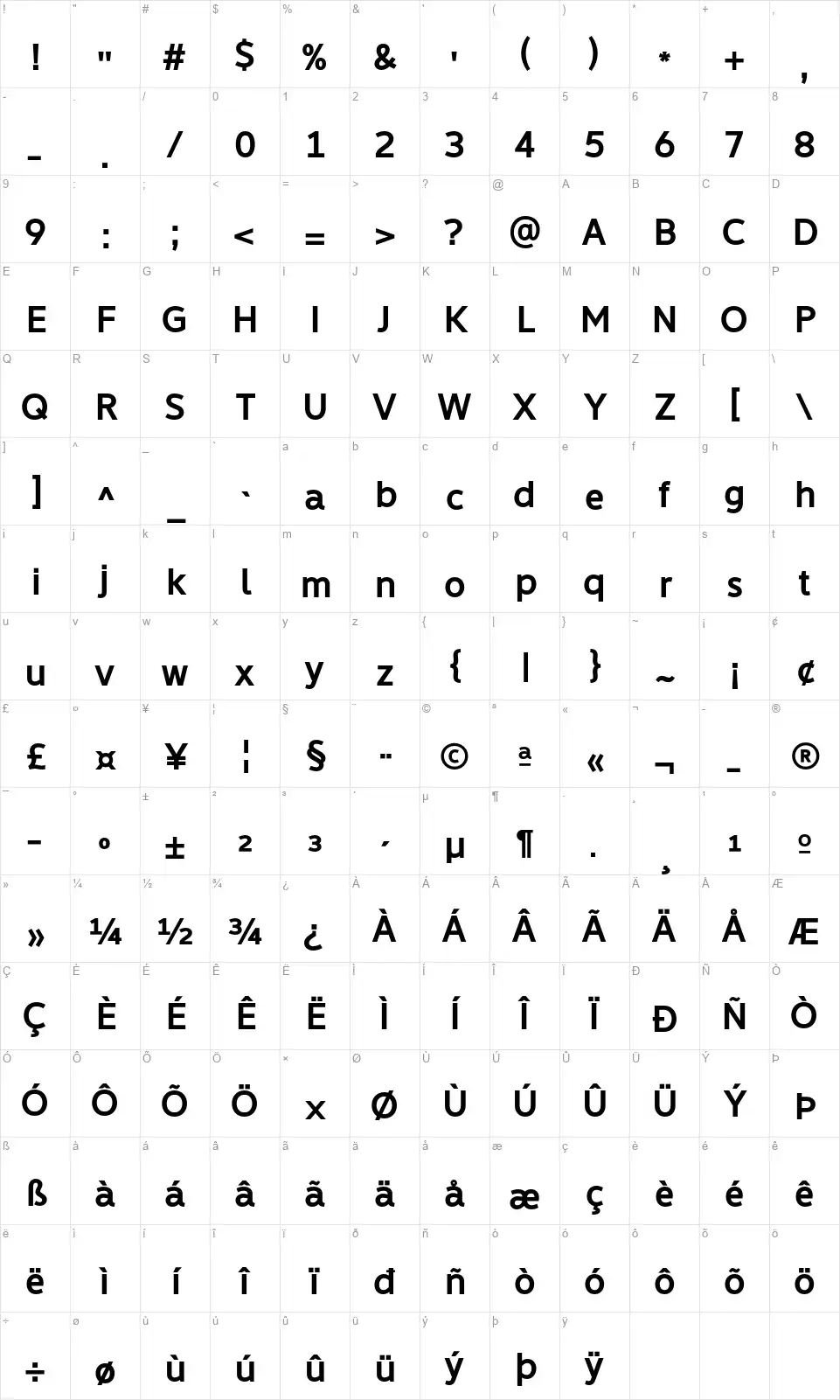 Learn Share Colaboratefont character map