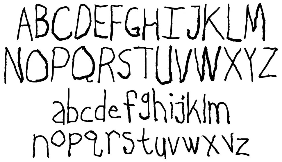 Lefty Does Righty Charcoalfont specimens