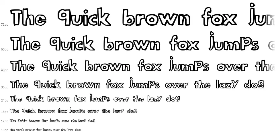 Legit Outlinefont waterfall