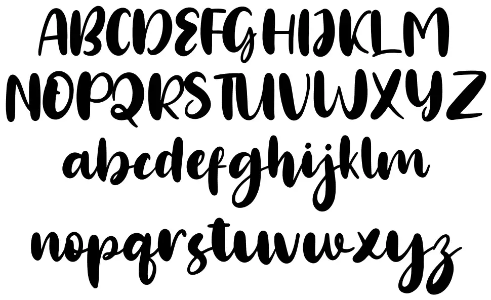 Lena Brushfont specimens