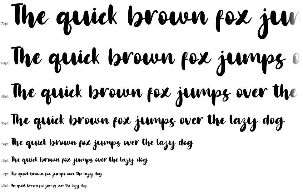 Lena Brushfont waterfall