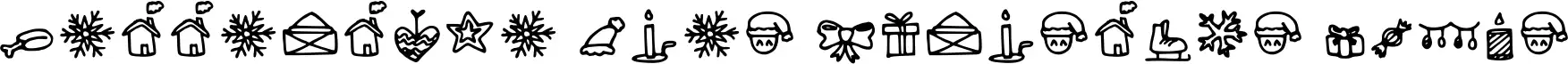 Lettertype Mies Christmas Icons