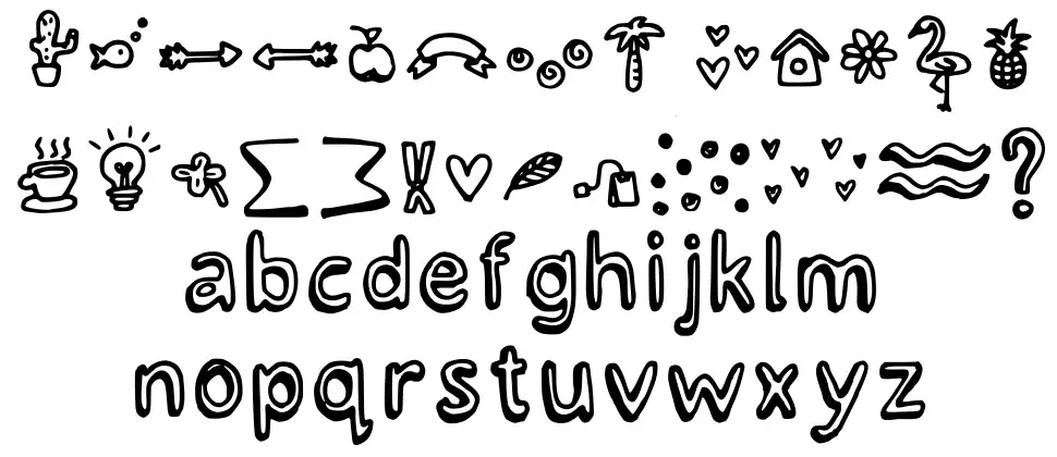 Lettertype Mies Crazy Iconsfont specimens