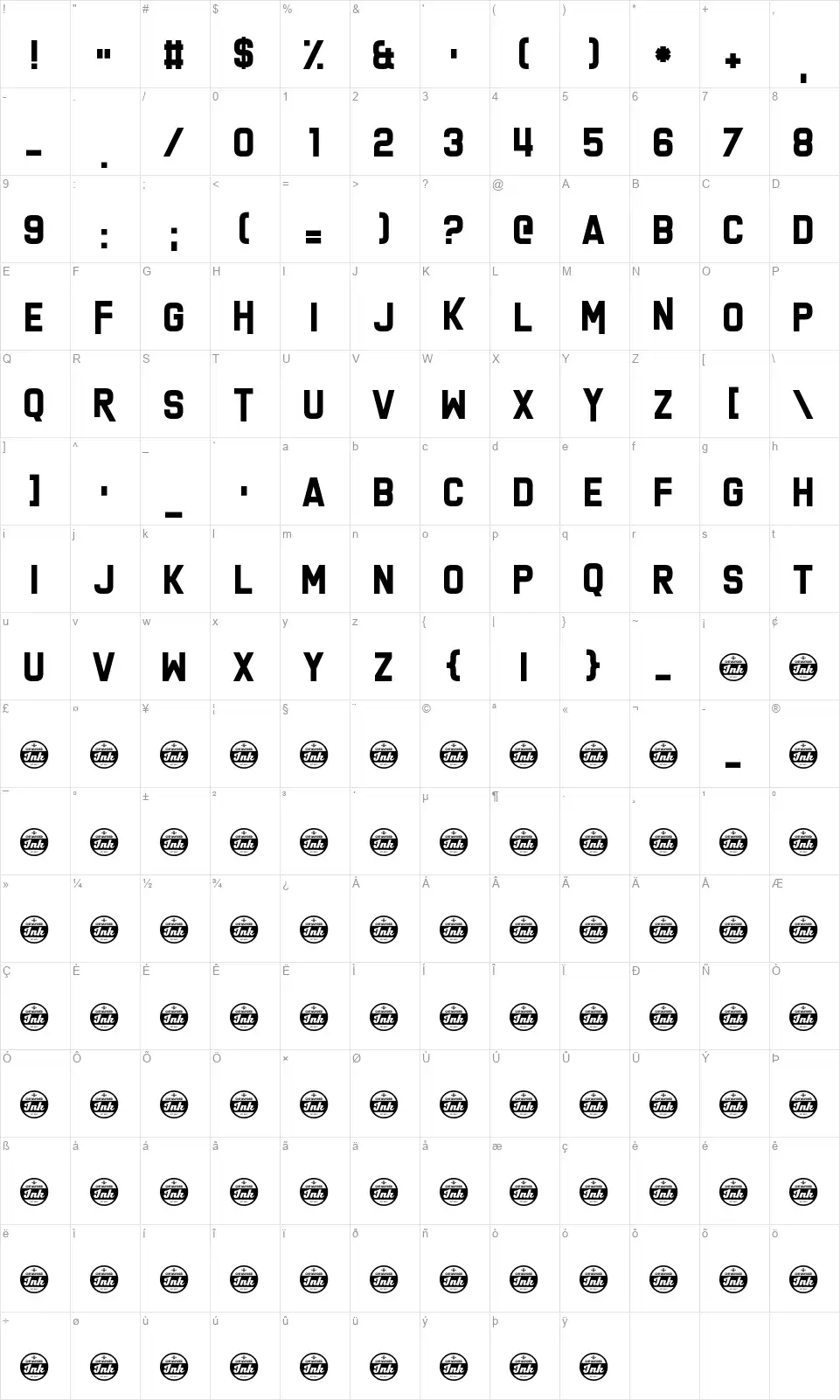 Life Is Okayfont character map
