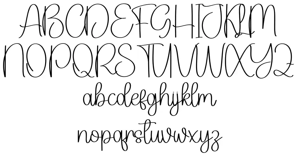 Lightning script Spécimens Lightning scriptfont specimens