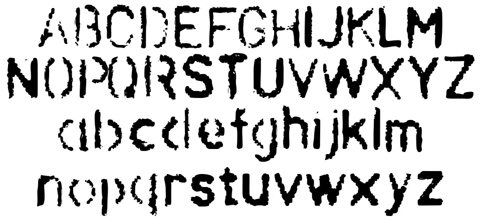 LL Pochoirfont specimens