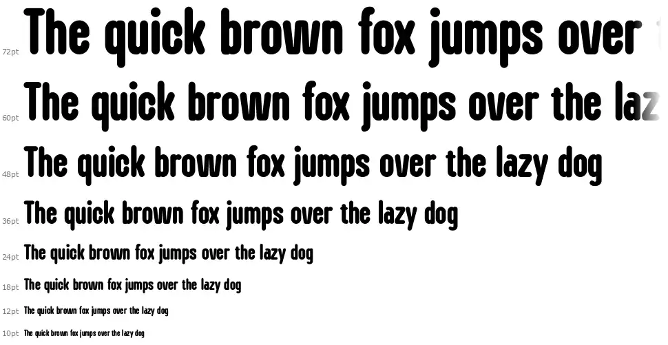 Lokanova Roundedfont waterfall