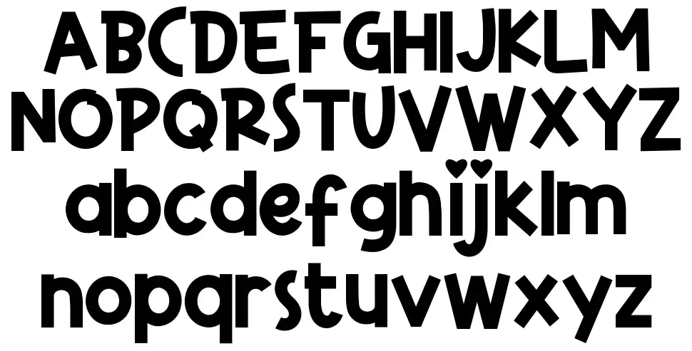 Love Saturnfont specimens