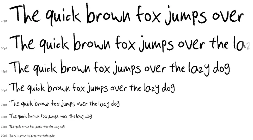LT Colored Pencilfont waterfall