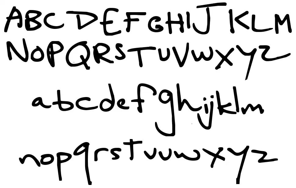 Lucy Goosey Blackfont specimens