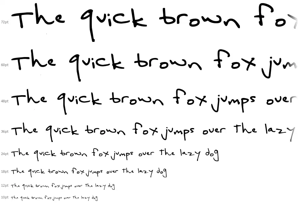 Lucy Goosey Blackfont waterfall