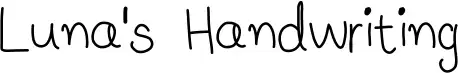 Luna's Handwriting 
