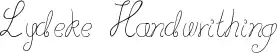 Lydeke Handwrithing