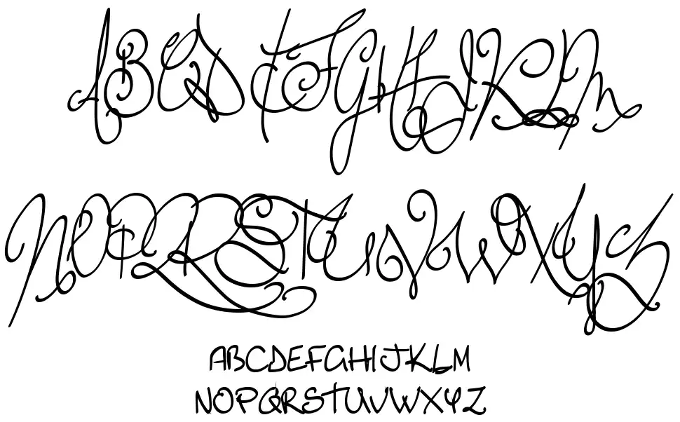 Lyric Dragonfont specimens