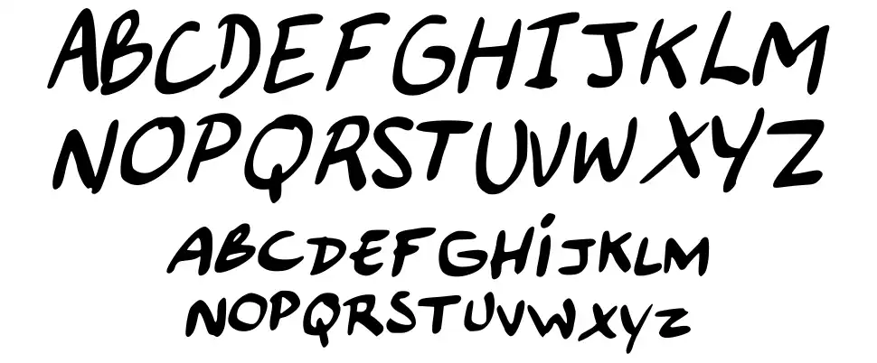 Majuscules BDfont specimens