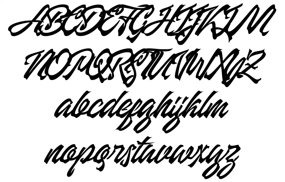 Manhattan Brushfont specimens