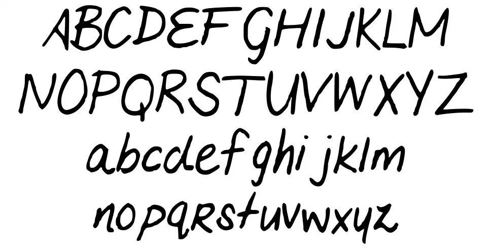 Marias Handwritingfont specimens