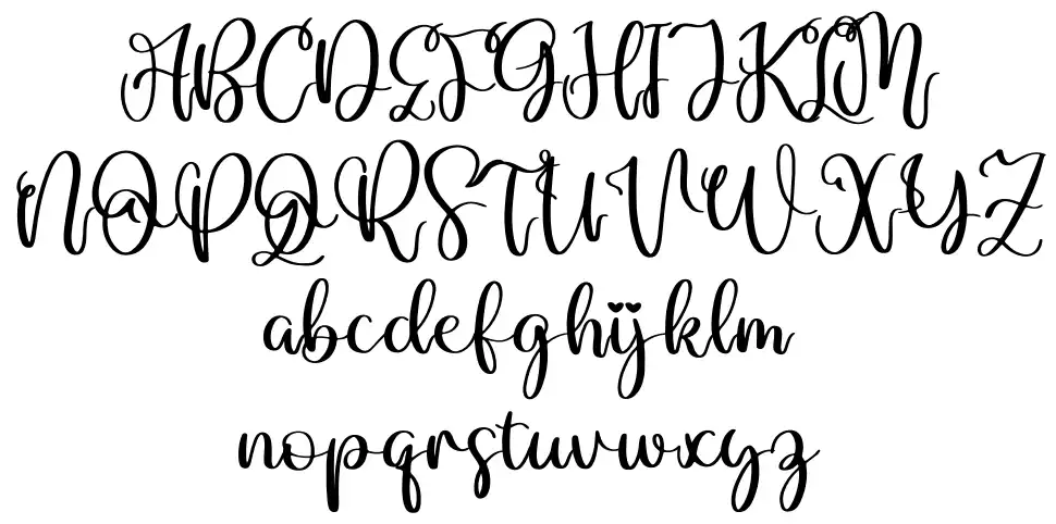 Marlyta Lovelyfont specimens