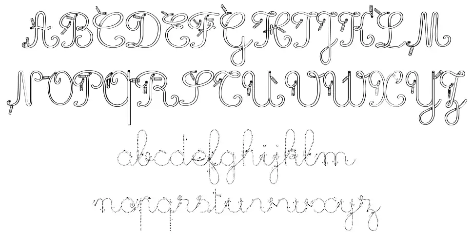 Maternellecolor Trace Cursivefont specimens