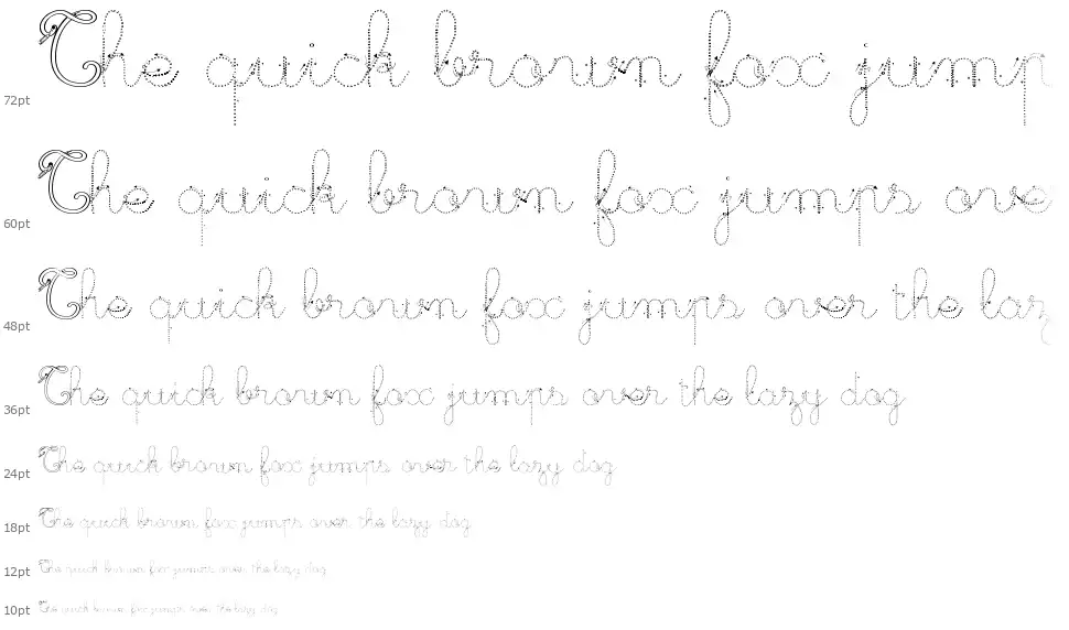 Maternellecolor Trace Cursivefont waterfall