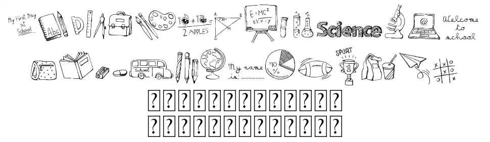 Matildas Back To Schoolfont specimens