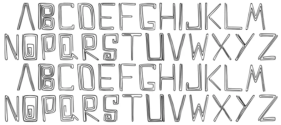 Maze Doodlefont specimens