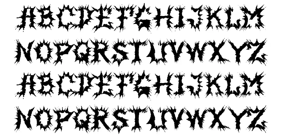 MB Horror Housefont specimens