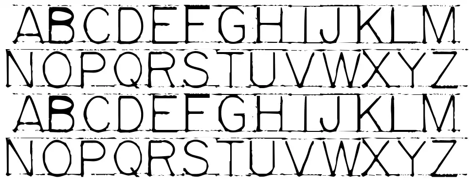Mechanical Funfont specimens