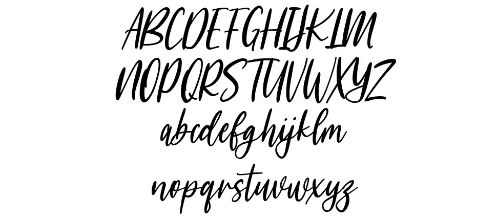 Meganfoxyfont specimens