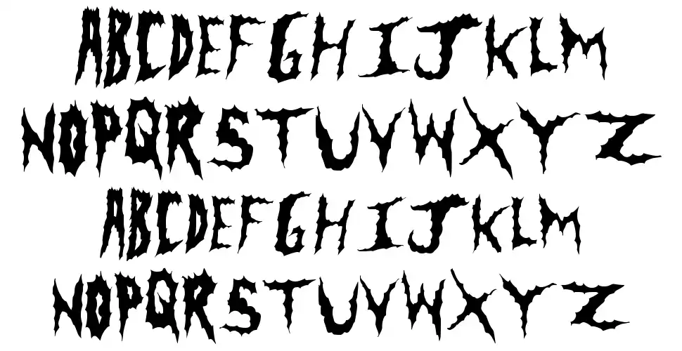 Metal Clashfont specimens