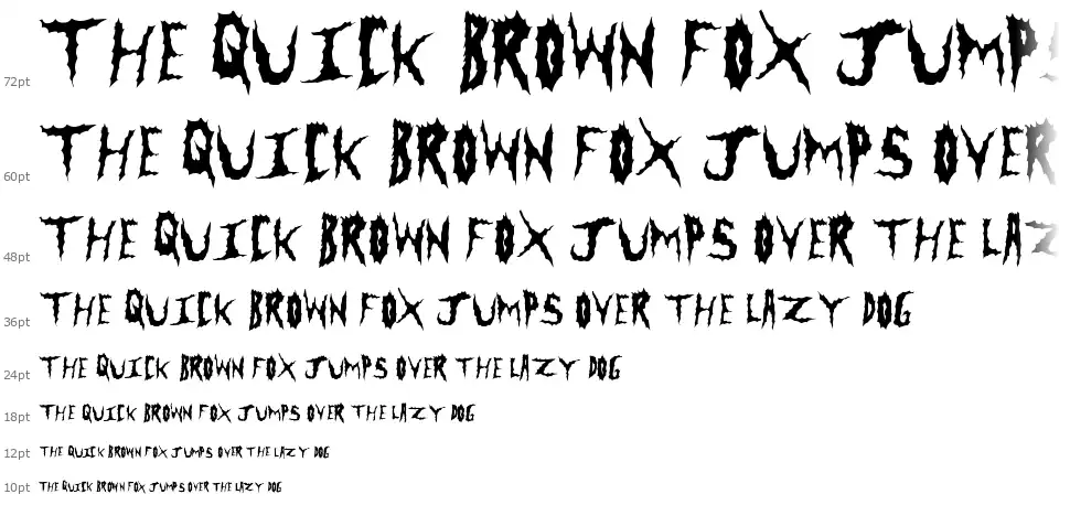 Metal Clashfont waterfall