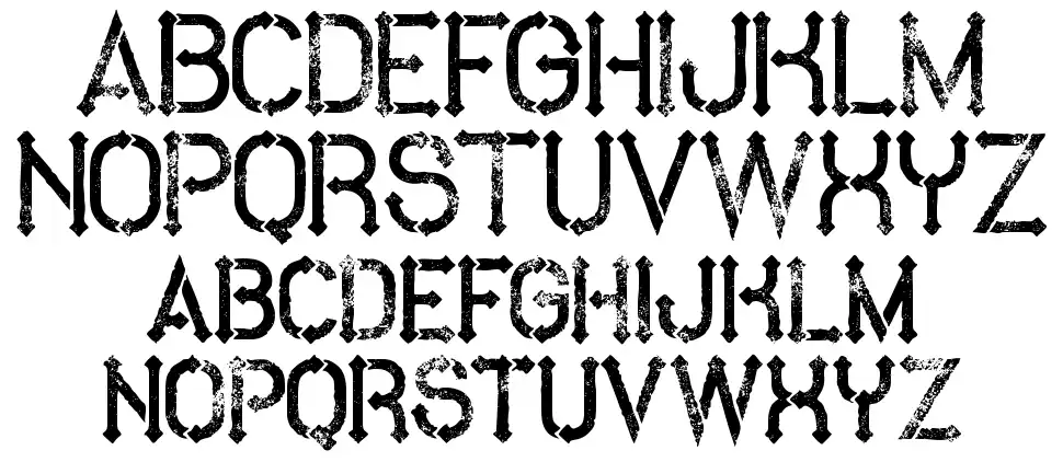 Metro Grungefont specimens