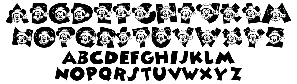 Mickey's Merry Christmasfont specimens