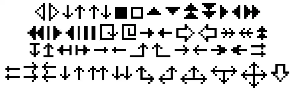 MiniStrzalkifont specimens