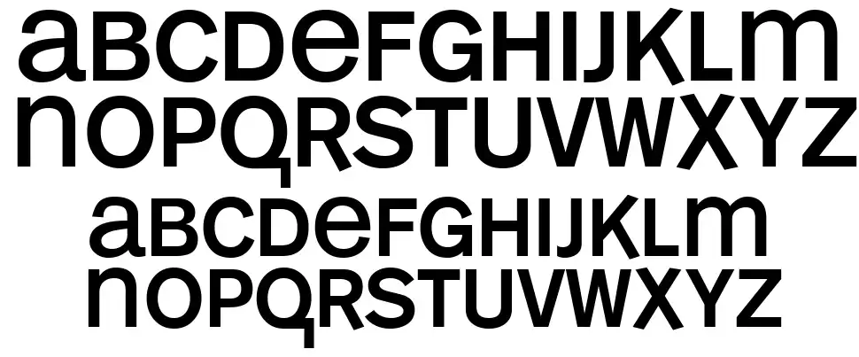 Mono Alphabetfont specimens