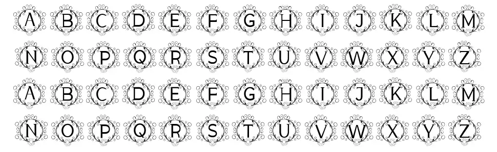 Monogram Sunflowerfont specimens