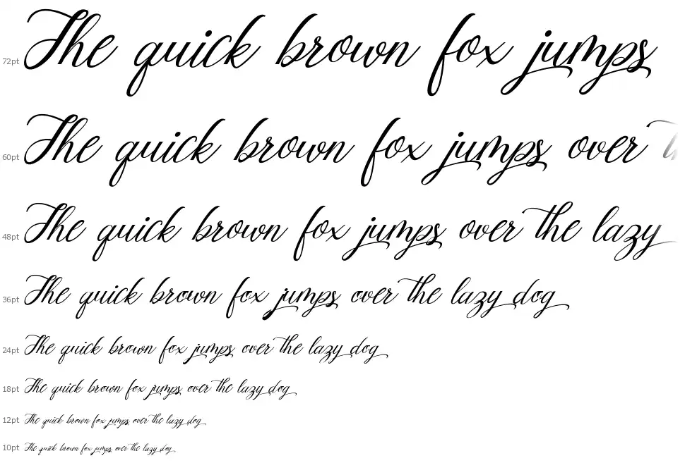 Mottingham Elegant Calligraphyfont waterfall