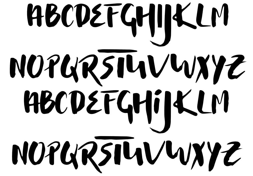 Musterionfont specimens