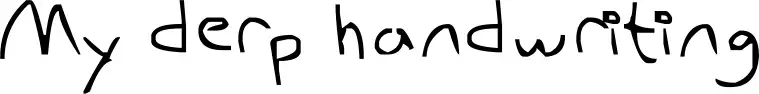 My derp handwriting