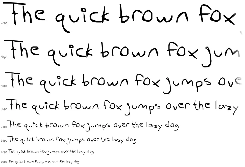 My derp handwritingfont waterfall
